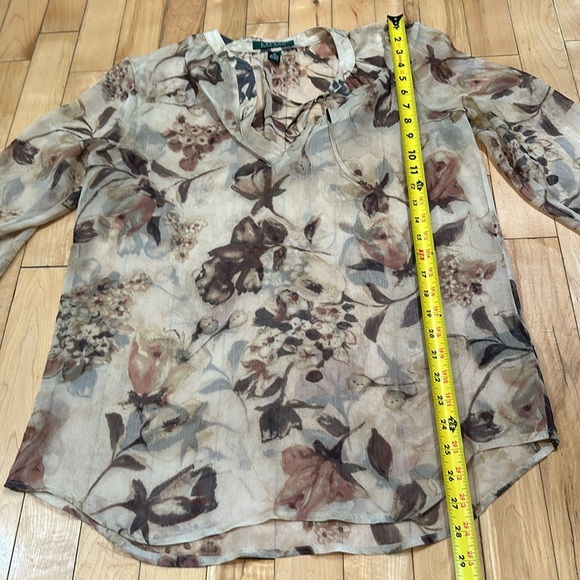Ralph Lauren Sheer Floral Blouse - Picture 4 of 6